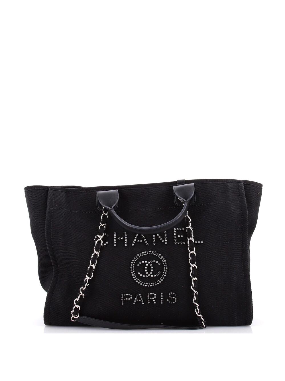 Chanel Deauville Tote Pearl Embellished #266237C49B